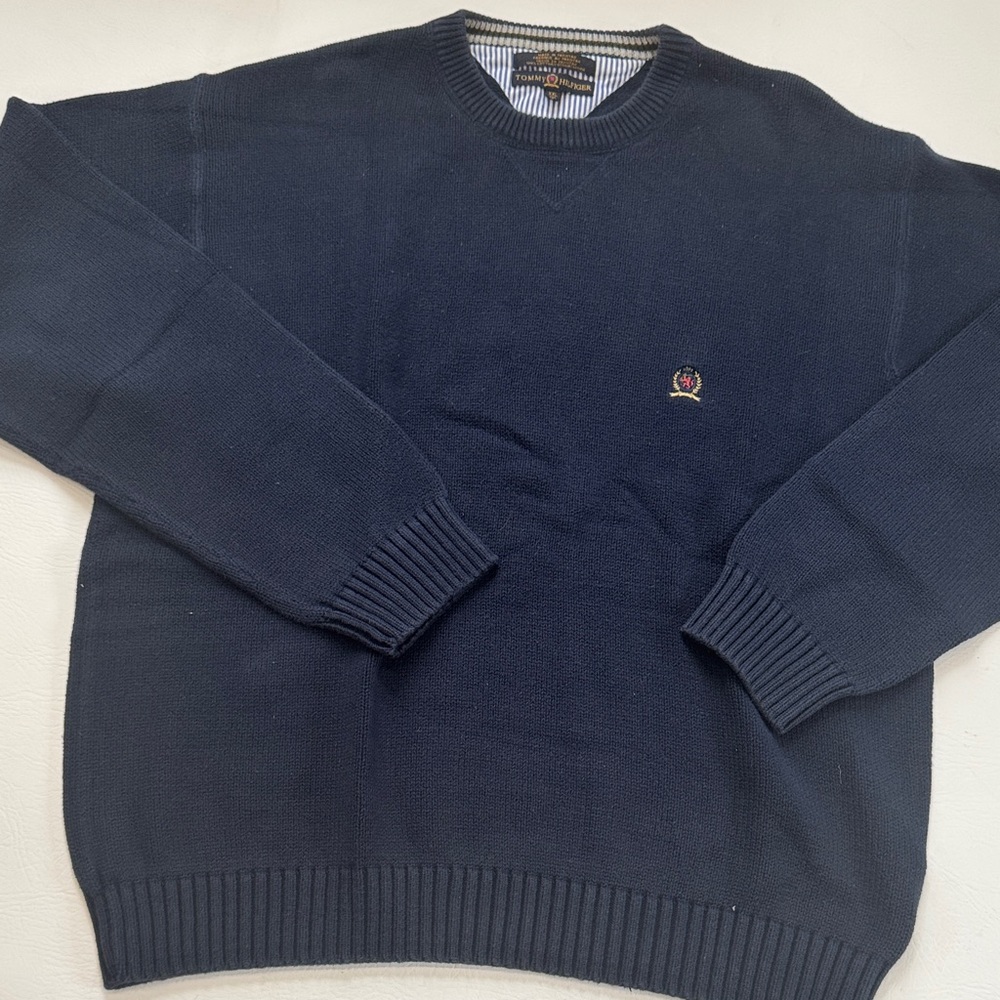Vintage Tommy Hilfiger Dark Blue Crewneck Sweater
